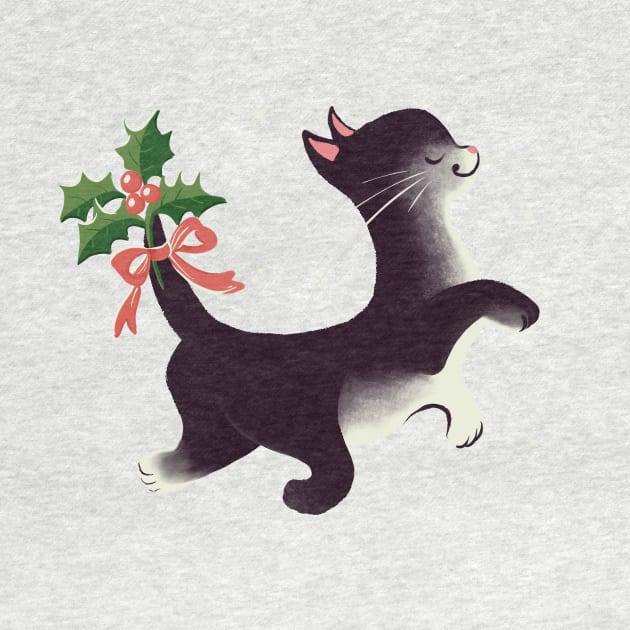 Holly Jolly Vintage Holiday Kitty Cat Cutie by LittleBunnySunshine